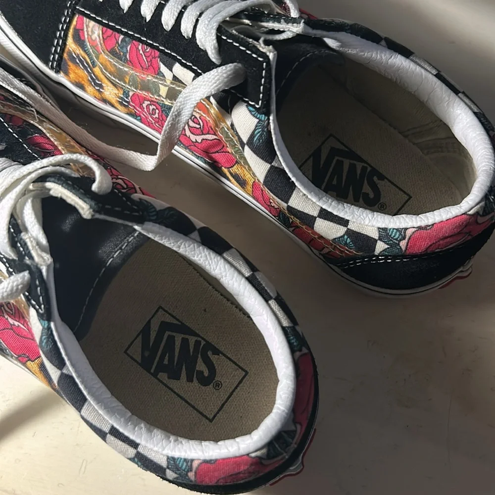 Vans Old Skool Rose Animal Check Sneakers M8.5 W10 - Picture 5 of 11